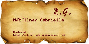 Müllner Gabriella névjegykártya